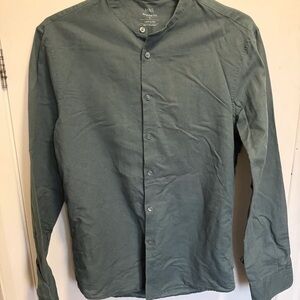 Green Button-Up Shirt